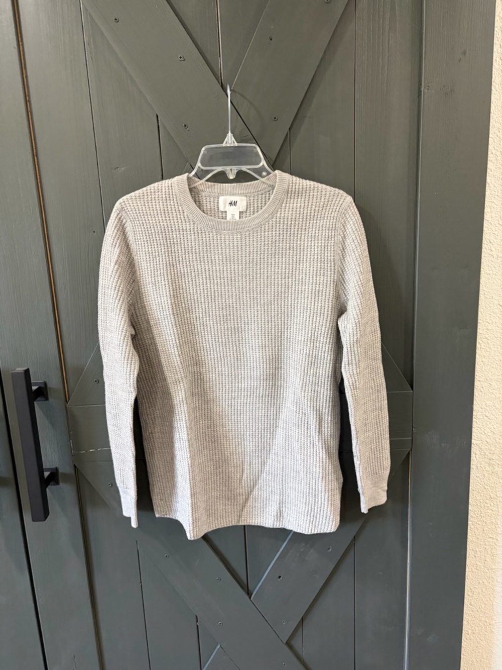 H&M Light Gray Waffle Knit Sweater